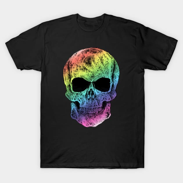 Raimbow Sugar skull, pink cool funny cute mask T-Shirt by Collagedream